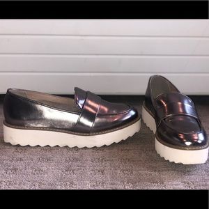 Chrome penny loafers